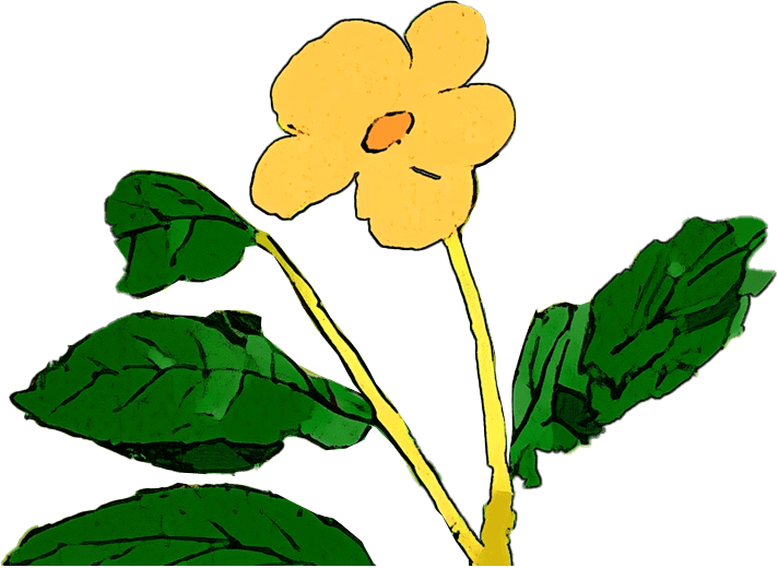 A single warm yellow storybook flower